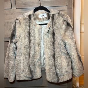 Jack by BB Dakota Faux Fur Jacket Tan Size Medium